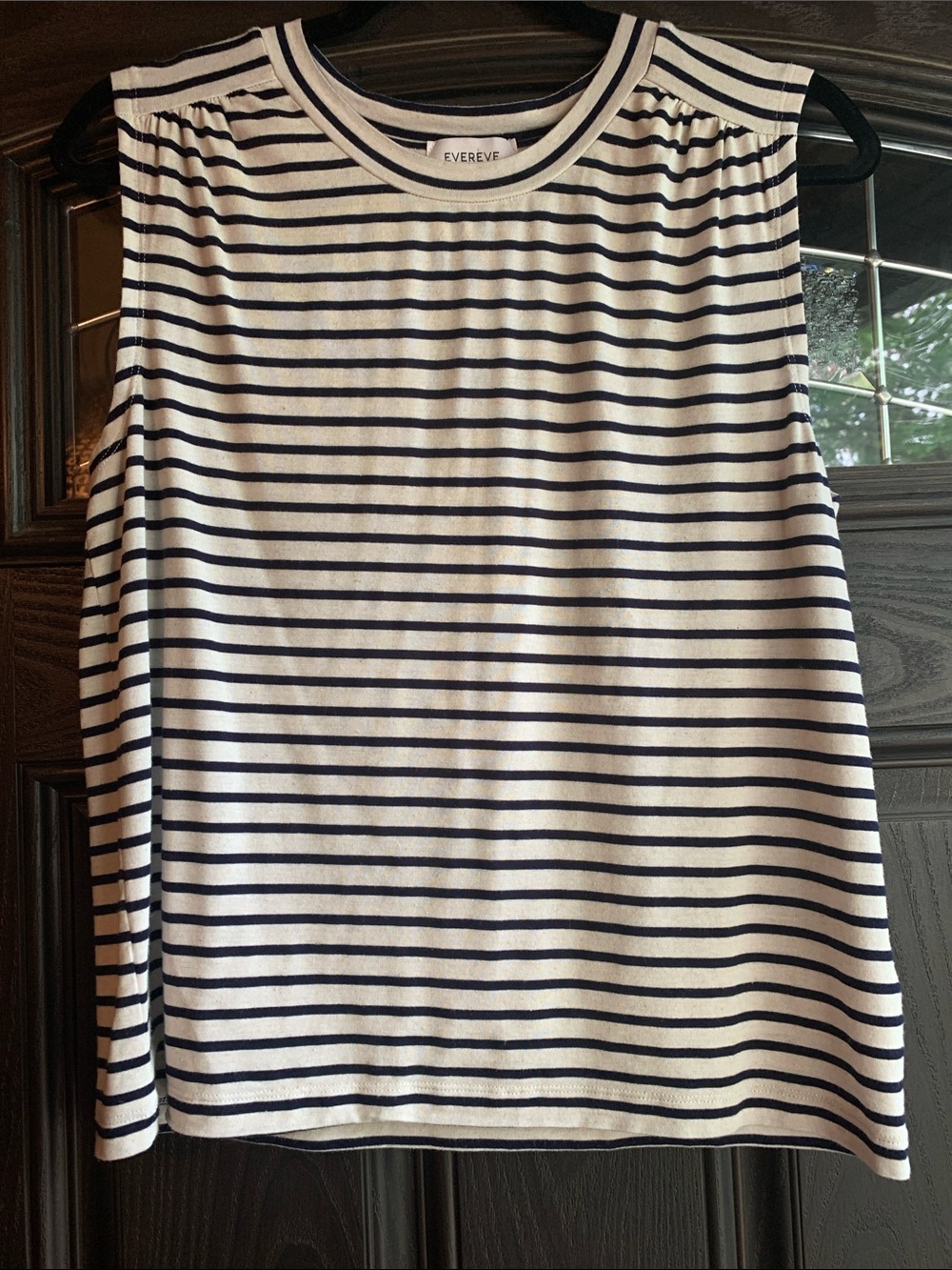 Evereve Lincoln Navy & White Striped Sleeveless Tank